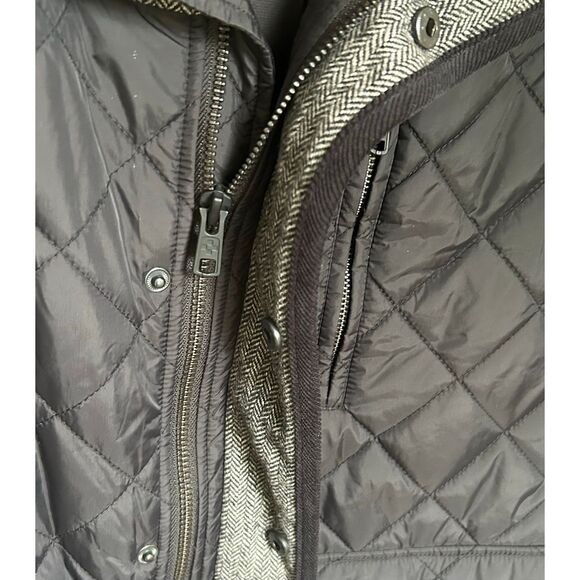 Vince Camuto Men’s Quilted Black/ Gray Puffer Vest L Tweed Outdoor Classic Casua - Picture 14 of 15